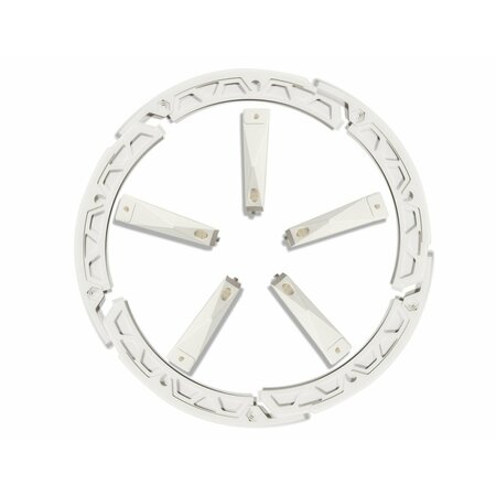 Grid Wheels Fits GD04 Series 22 x 12 Size Rims White Plastic Set Of 5 Equips One Wheel With Screws 4A22120WIN